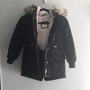 H&M 8-9 size black detachable hoodie kids